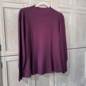 Ann Taylor Ribbed Mock Neck Sweater, Medium, NWOT